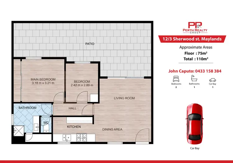 Floorplan of Homely apartment listing, 12/3 Sherwood Street, Maylands WA 6051