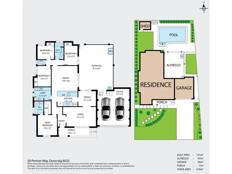 Floorplan of Homely house listing, 20 Portree Way, Duncraig WA 6023
