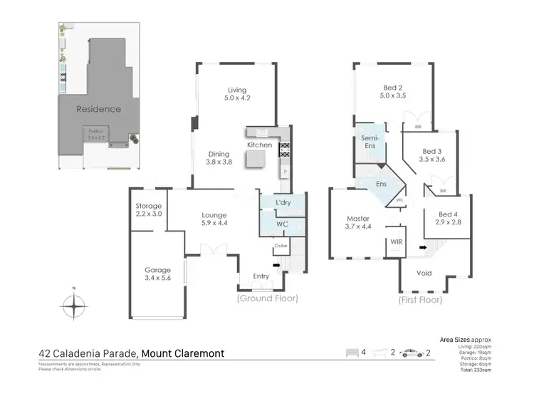 Floorplan of Homely house listing, 42 Caladenia Parade, Mount Claremont WA 6010