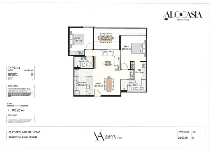 Floorplan of Homely apartment listing, 502/36 Edgecumbe Street, Como WA 6152