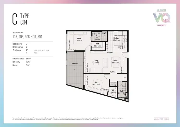 Floorplan of Homely apartment listing, 406/660 Albany Highway, Victoria Park WA 6100
