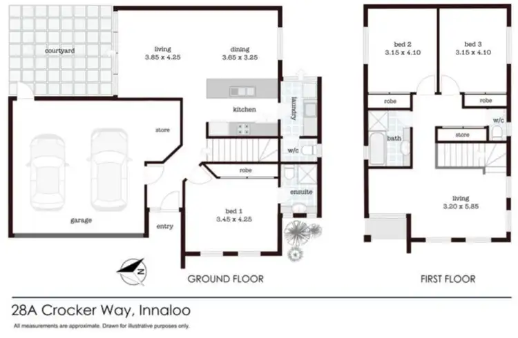 Floorplan of Homely townhouse listing, 28A Crocker Way, Innaloo WA 6018