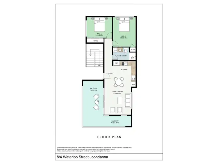Floorplan of Homely apartment listing, 8/4 Waterloo Street, Joondanna WA 6060