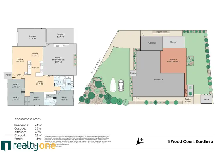 Floorplan of Homely house listing, 3 Wood Court, Kardinya WA 6163