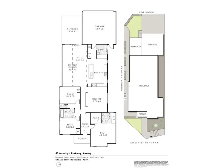 Floorplan of Homely house listing, 41 Amethyst Parkway, Aveley WA 6069