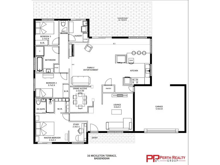 Floorplan of Homely house listing, 16 Mickleton Terrace, Bassendean WA 6054
