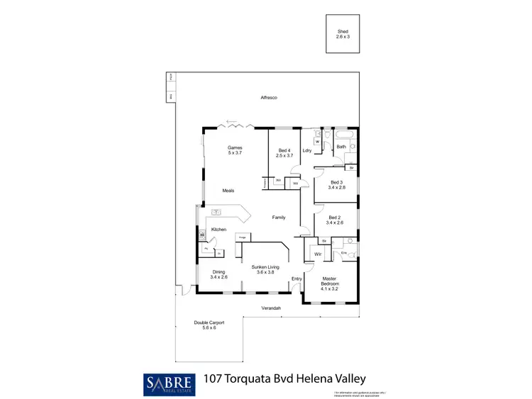 Floorplan of Homely house listing, 107 Torquata Boulevard, Helena Valley WA 6056