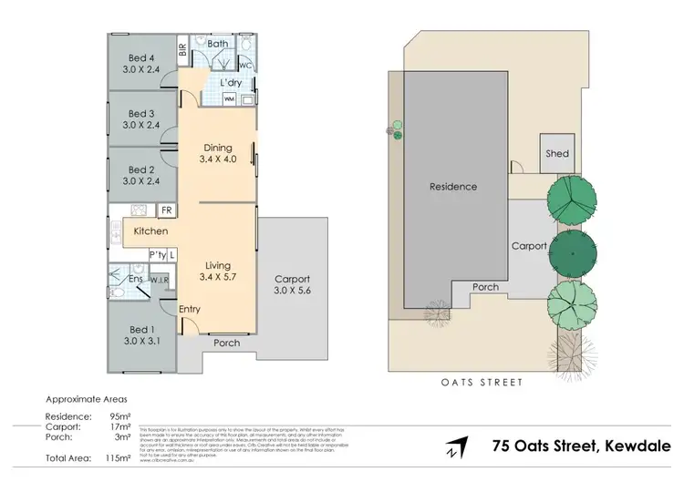 Floorplan of Homely house listing, 75 Oats Street, Kewdale WA 6105