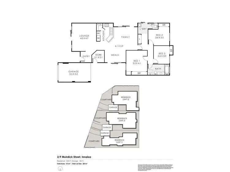 Floorplan of Homely villa listing, 2/9 Muirdick Street, Innaloo WA 6018