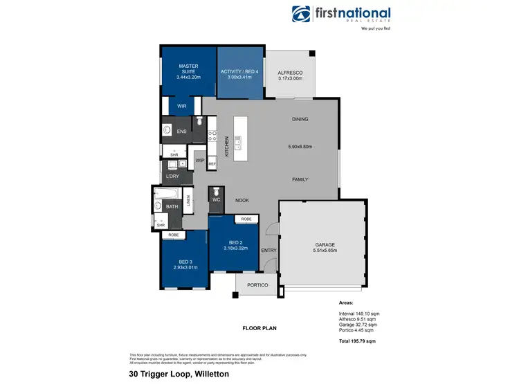 Floorplan of Homely house listing, 30 Trigger Loop, Willetton WA 6155