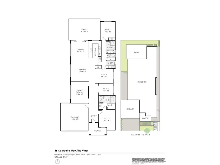 Floorplan of Homely house listing, 36 Courbette Way, The Vines WA 6069