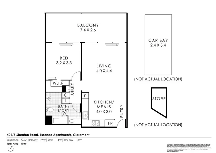 Floorplan of Homely apartment listing, 409/5 Shenton Road, Claremont WA 6010