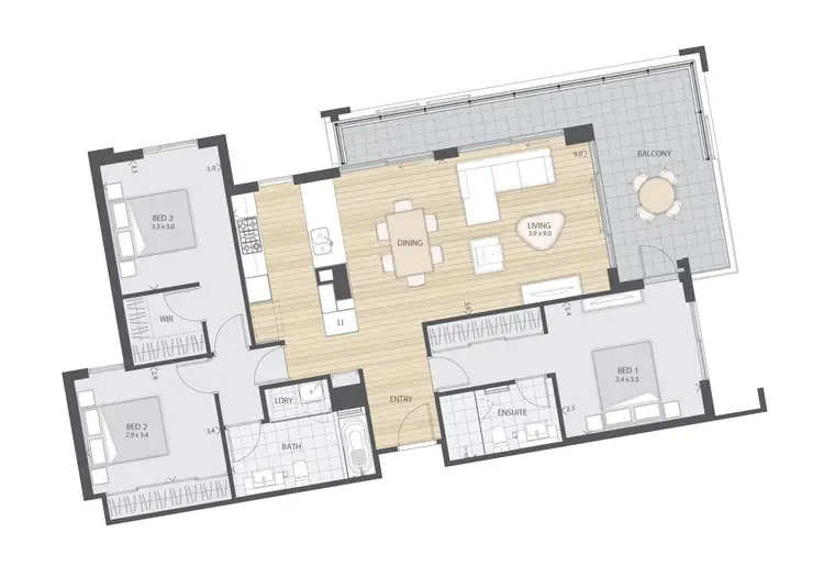 Floorplan of Homely apartment listing, 118/179 Davy Street, Booragoon WA 6154