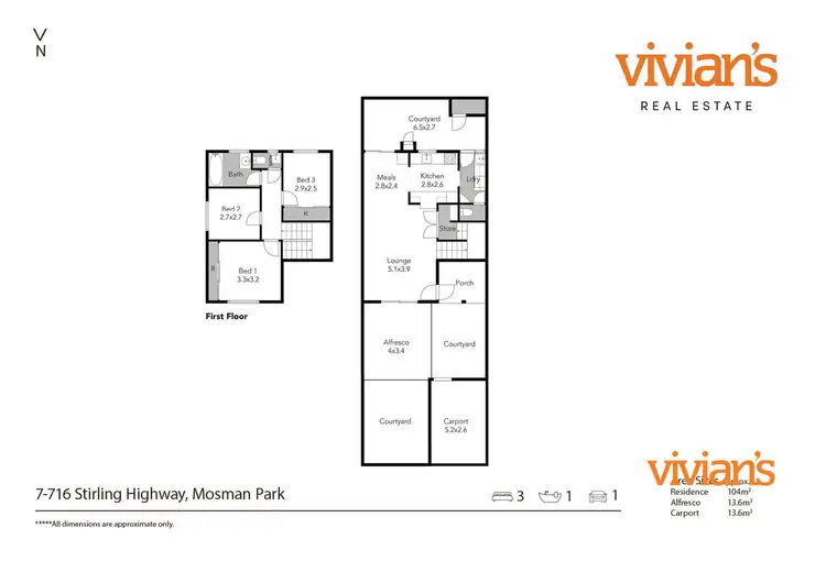 Floorplan of Homely townhouse listing, 7/716 Stirling Highway, Mosman Park WA 6012