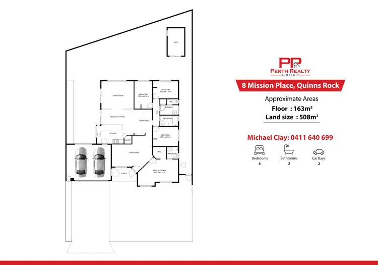 Floorplan of Homely house listing, 8 Mission Place, Quinns Rocks WA 6030