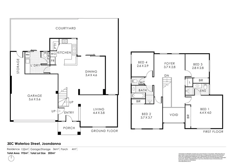 Floorplan of Homely townhouse listing, 30C Waterloo Street, Joondanna WA 6060