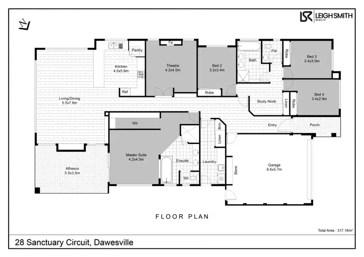 Floorplan of Homely house listing, 28 Sanctuary  Circuit, Dawesville WA 6211