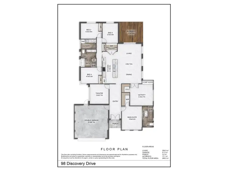 Floorplan of Homely house listing, 98 Discovery Drive, Spencer Park WA 6330