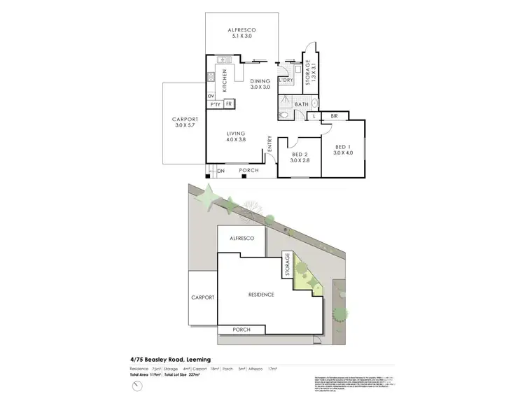 Floorplan of Homely house listing, 4/75 Beasley Road, Leeming WA 6149