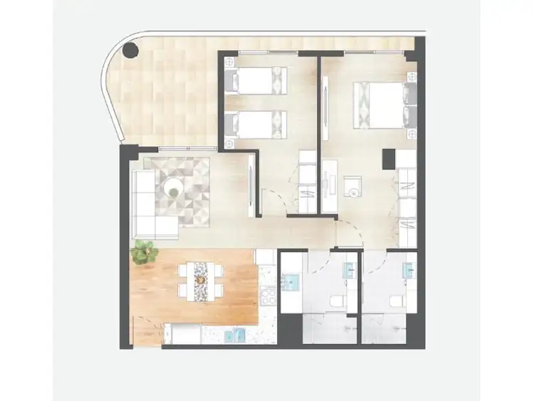 Floorplan of Homely apartment listing, 1409/118 Goodwood Parade, Burswood WA 6100