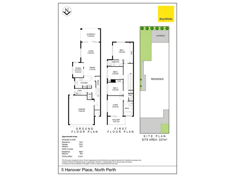 Floorplan of Homely house listing, 5 Hanover Place, North Perth WA 6006