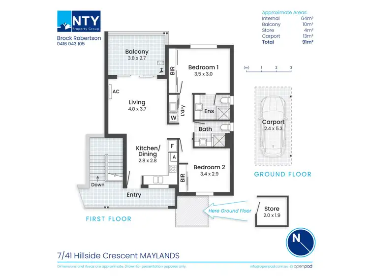Floorplan of Homely apartment listing, 7/41 Hillside Crescent, Maylands WA 6051