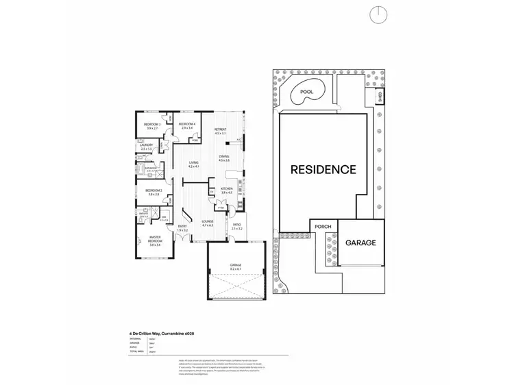 Floorplan of Homely house listing, 6 De Crillon Way, Currambine WA 6028