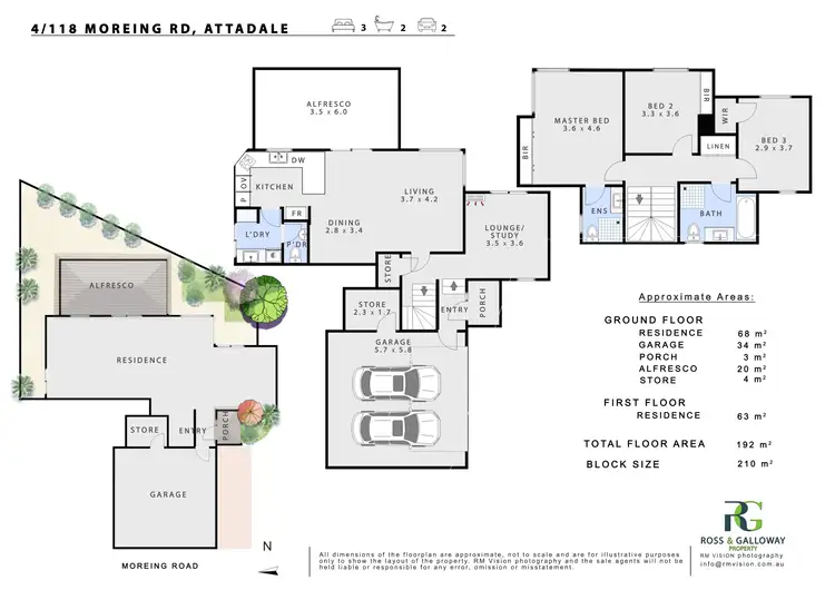 Floorplan of Homely townhouse listing, 4/118 Moreing road, Attadale WA 6156