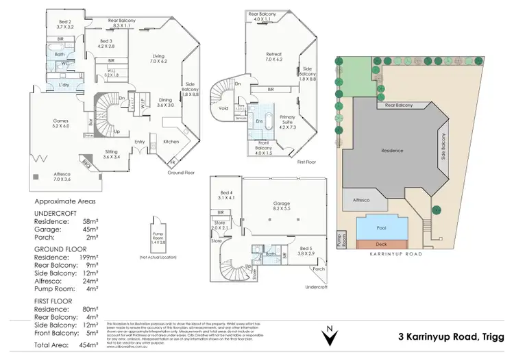 Floorplan of Homely house listing, 3 Karrinyup Road, Trigg WA 6029