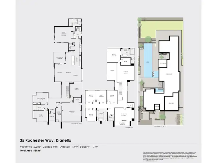 Floorplan of Homely house listing, 35 Rochester Way, Dianella WA 6059