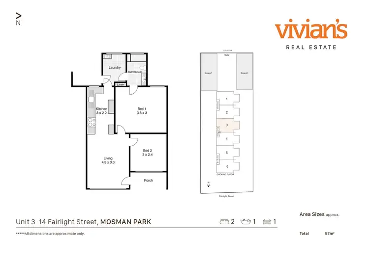 Floorplan of Homely unit listing, 3/14 Fairlight Street, Mosman Park WA 6012