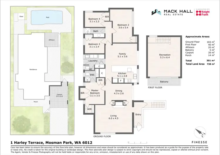 Floorplan of Homely house listing, 1 Harley Terrace, Mosman Park WA 6012