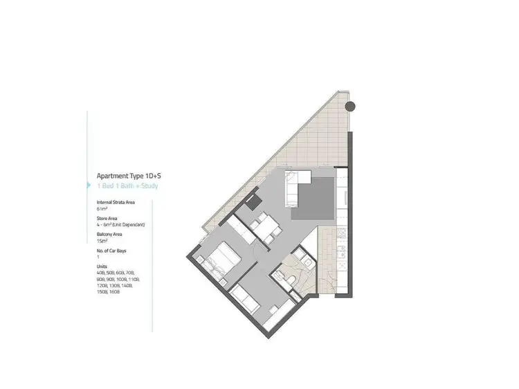 Floorplan of Homely apartment listing, 1008/893 Canning Highway, Mount Pleasant WA 6153