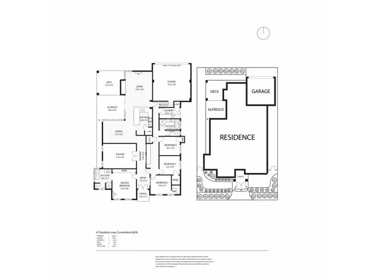 Floorplan of Homely house listing, 4 Chandela Loop, Currambine WA 6028