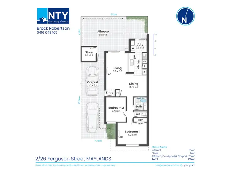 Floorplan of Homely villa listing, 2/26 Ferguson Street, Maylands WA 6051