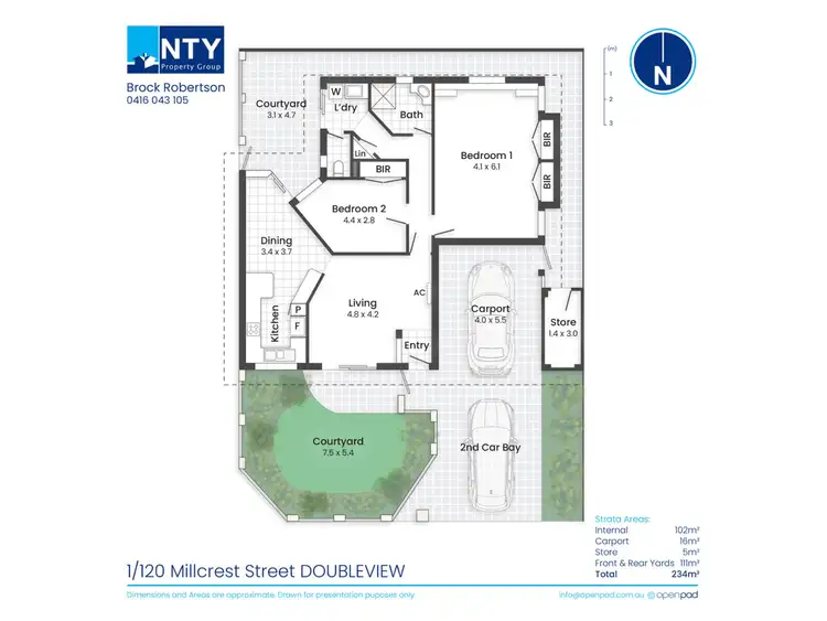 Floorplan of Homely villa listing, 1/120 Millcrest Street, Doubleview WA 6018