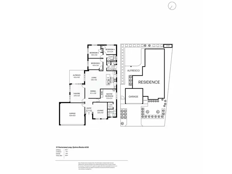 Floorplan of Homely house listing, 37 Dumaresq Loop, Quinns Rocks WA 6030