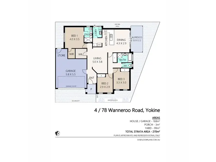 Floorplan of Homely villa listing, 4/78 Wanneroo Road, Yokine WA 6060