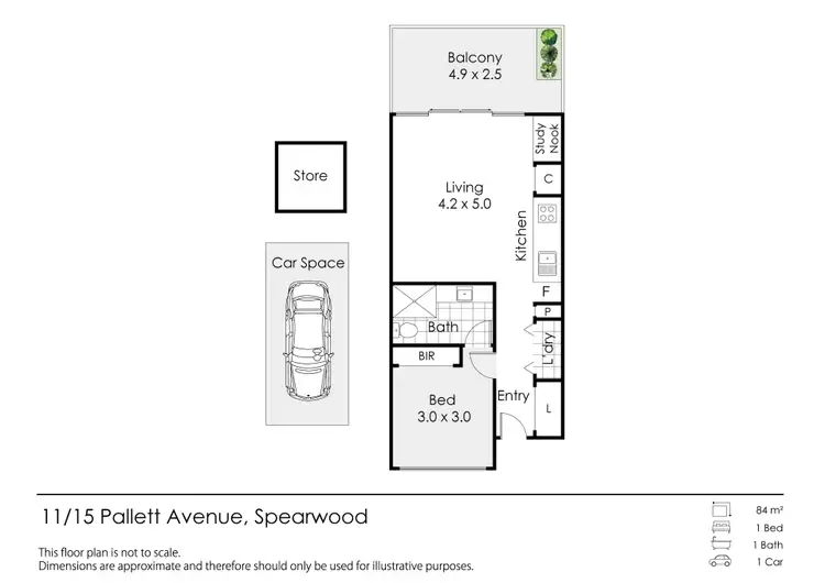 Floorplan of Homely apartment listing, 11/15 Pallett Avenue, Spearwood WA 6163