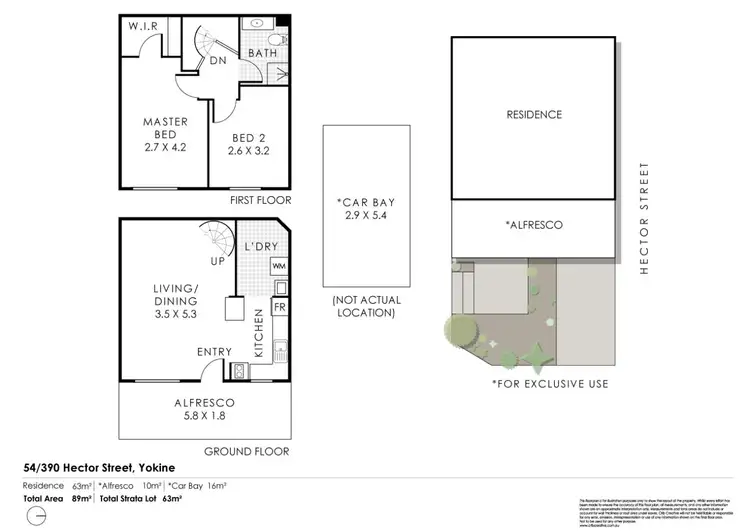 Floorplan of Homely townhouse listing, 54/390 Hector Street, Yokine WA 6060