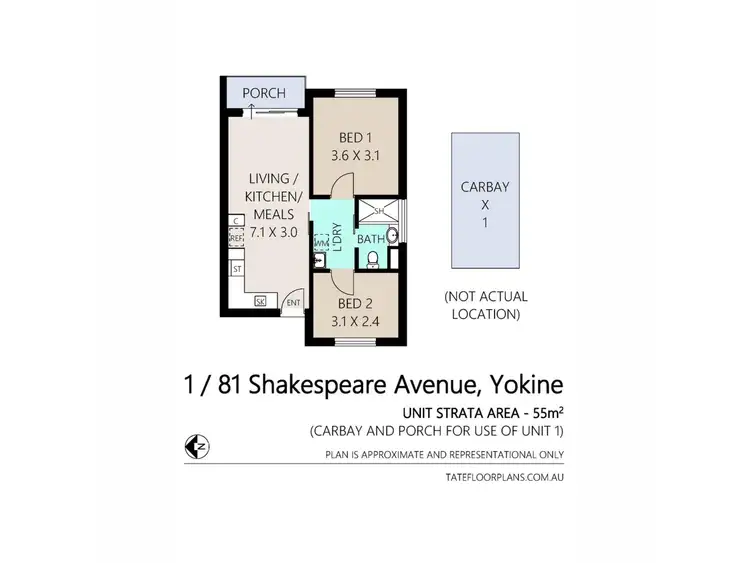 Floorplan of Homely apartment listing, 1/81-83 Shakespeare Avenue, Yokine WA 6060