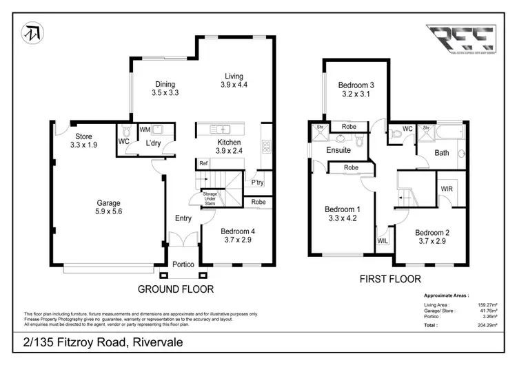 Floorplan of Homely townhouse listing, 2/135 Fitzroy Road, Rivervale WA 6103