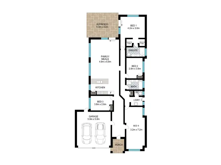 Floorplan of Homely house listing, 30 Constellation Drive, Australind WA 6233