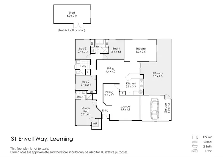 Floorplan of Homely house listing, 31 Envall Way, Leeming WA 6149