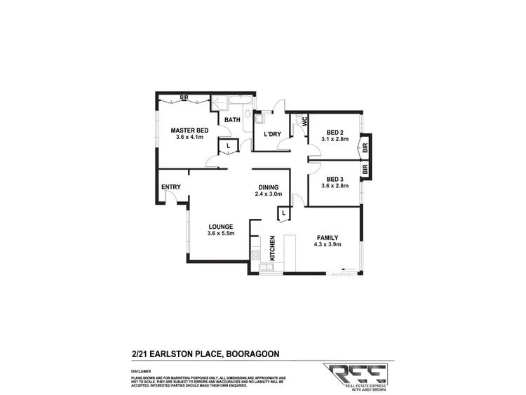 Floorplan of Homely unit listing, 2/21 Earlston Place, Booragoon WA 6154