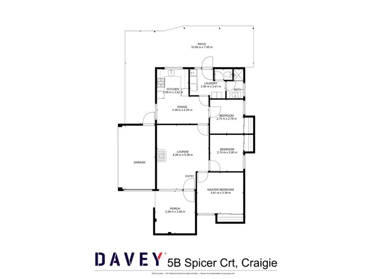 Floorplan of Homely semi-detached listing, 5B Spicer Court, Craigie WA 6025
