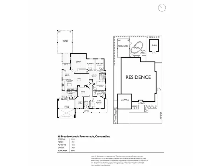 Floorplan of Homely house listing, 35 Meadowbrook Promenade, Currambine WA 6028