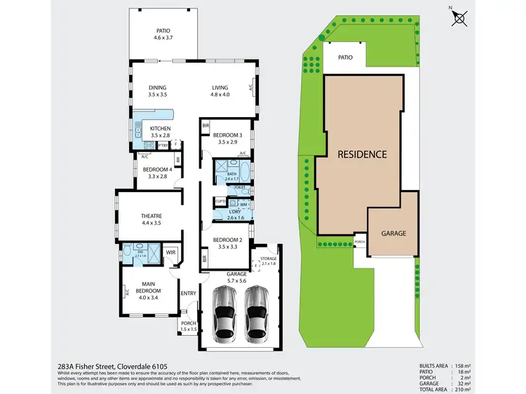 Floorplan of Homely house listing, 283A Fisher Street, Cloverdale WA 6105