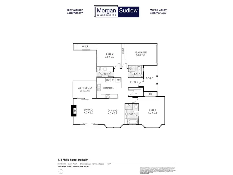 Floorplan of Homely villa listing, 1/8 Philip Road, Dalkeith WA 6009