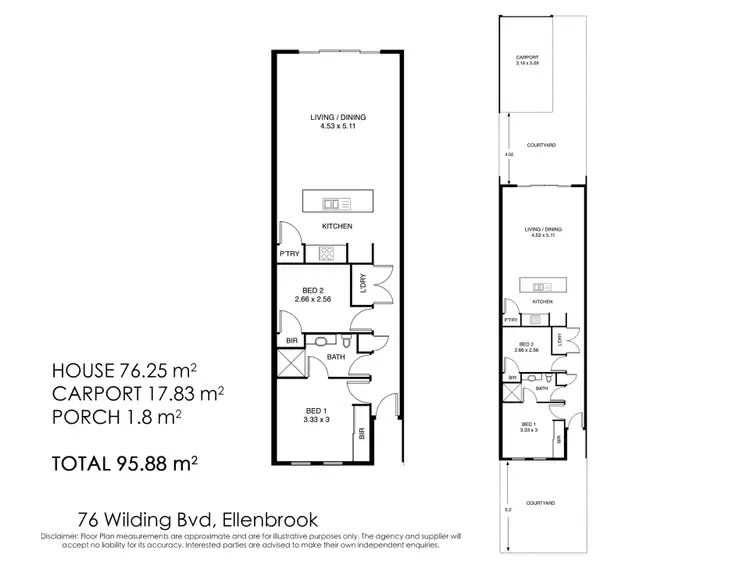 Floorplan of Homely house listing, 76 Wilding Boulevard, Ellenbrook WA 6069